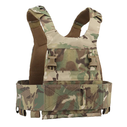 Wosport FCPC Plate Carrier Lightweight Cordura Tactical Vest with Velcro Panels Elastic Side Cummerbund 25mm Buckle for Airsoft