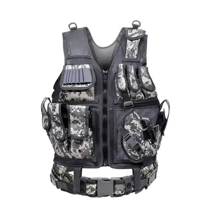 Tactical MOLLE Vest Security Combat Body Armor Vests Training Jacket Accessories for Airsoft Hunting Outdoor CS Cosplay