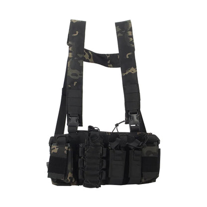 Radio Harness Front Pouch Tactical Chest Vest Holster Molle Vest Rig Bag Airsoft Hunting Radio Waist Pouch Adjustable