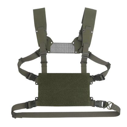 MOLLE Chest Rig Mini V2 H-type Ferro Style Lightweight Chesty Rig Tactical Vest Assault Training Plate Carrier Front Flaps Adapt
