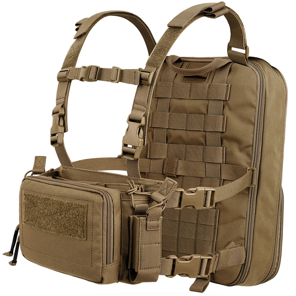 KRYDEX 500D Nylon Tactical D3 Flatpack Backpack Bag with D3CR Chest Rig Vest Magazine Pouch Hunting Outdoor Airsoft Gear