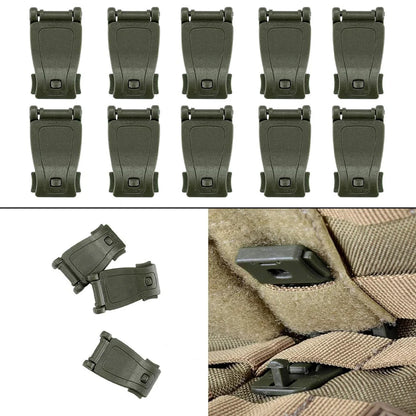 30pcs Attachments for Molle Bag Backpack Vest Belt D-Ring Locking Gear Clip Web Dominator Elastic Strings