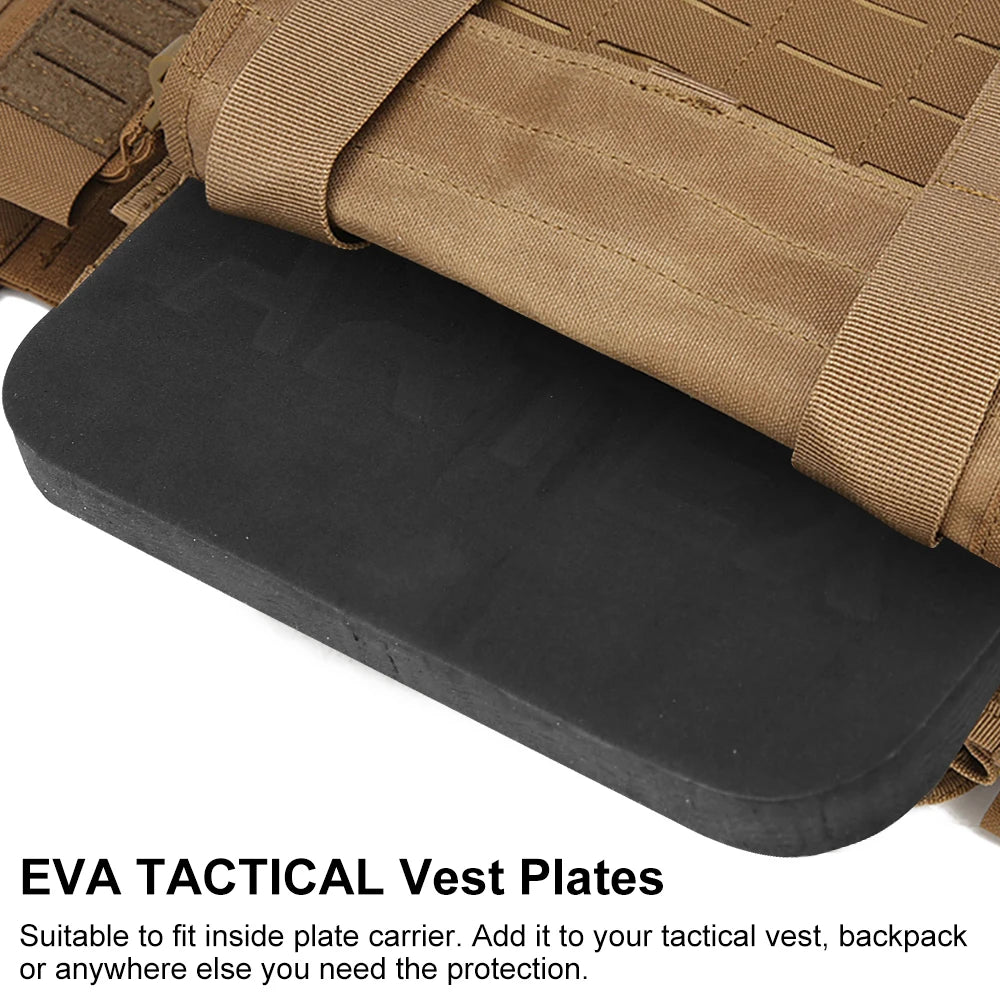 2Pcs Plate Carrier Pads EVA Foam Tactical Vest Pad Airsoft Vest Inner Liner Protective Cushion Pads Shock Plates for Paintball