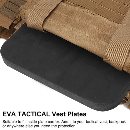 2Pcs Plate Carrier Pads EVA Foam Tactical Vest Pad Airsoft Vest Inner Liner Protective Cushion Pads Shock Plates for Paintball