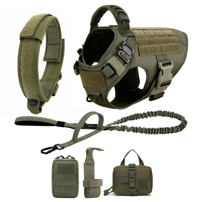 Large Dog Harness And Leash Set Pet German Shepherd Malinois Training Walking Vest Dog Harness And Collar For Medium Large Dogs