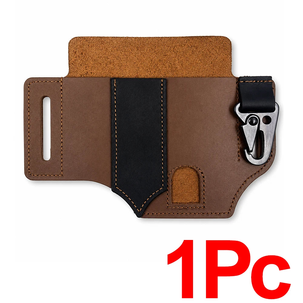 PU Tactical Waist Bag Wear Resistant Case with Hook Shockproof Anti Theft Tool Pouch Outdoor Hunting Portable EDC Holster