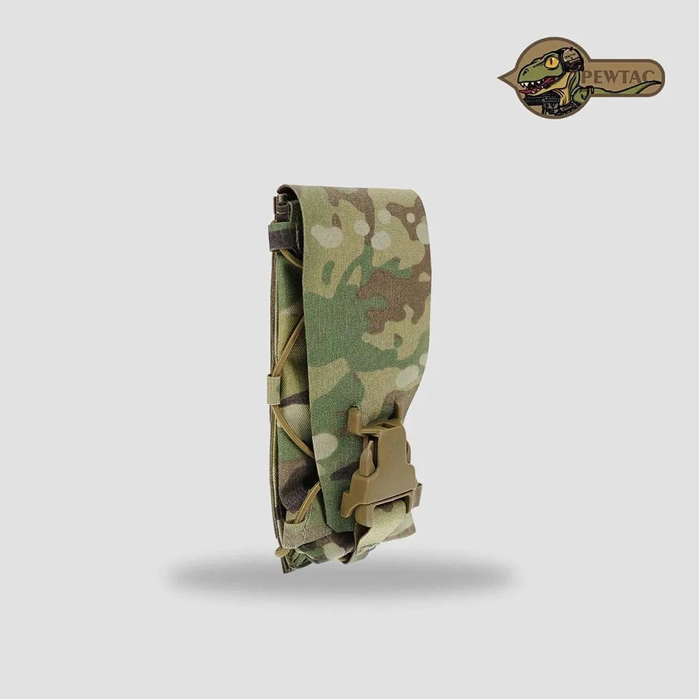 PEW TACTICAL MOLLE Water Bottle Pouch, Foldable Multi Use Tactical Storage Pouch Utility Bag PH109