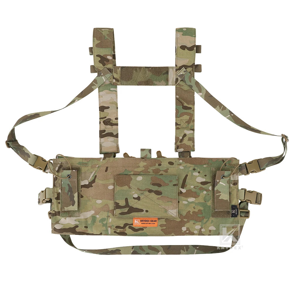 KRYDEX 500D Tactical Chest Rig UW Gen IV Low Profile Rigs Carrier With GP Pouch Multifunction Pockets H Harness