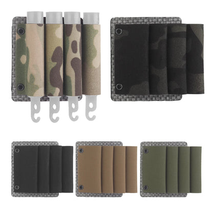 4-Pack MOLLE Glow Stick Storage Pouch Shotgun Shell Battery Holder Light Bag Durable Outdoor Hunting Tactical Gear Accessories