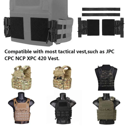 Hunting Tactical Vest Quick Release Buckle Set Molle Quick Removal Buckle With Hook and Loop Fastener For JPC CPC NCP 420 Vest