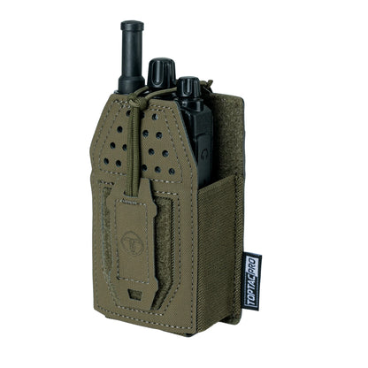 TOPTACPRO Tactical Mini Radio Pouch Molle Walkie-talkie Interphone Pouch Duty Tactical Molle Tool Pouch 8524