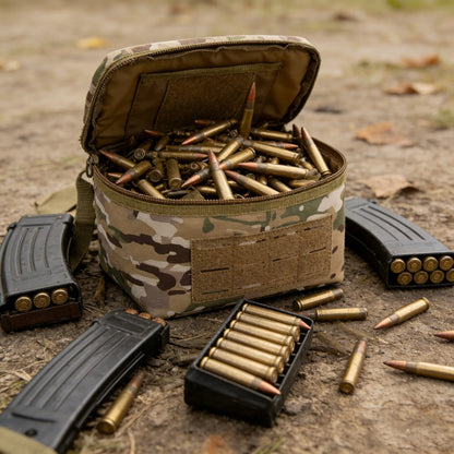 Portable Rifle Cartridge Bag Detachable Inner Space Ammunition Box Outdoor Tactical EDC Tools Handbag Hunting Ammo Bag