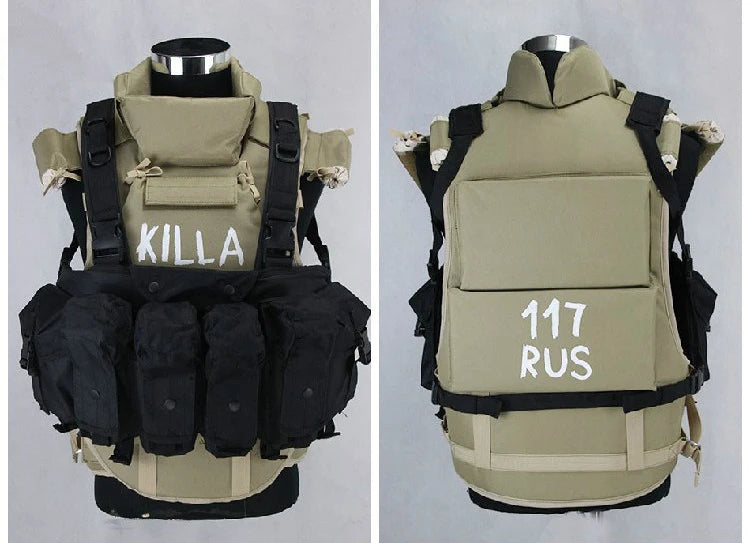 Russian Special Forces 6B13 Tactical Protective Vest Killa Full Set MASKA Helmet and Chest Rig Cosplay Helmet Mask Equiment