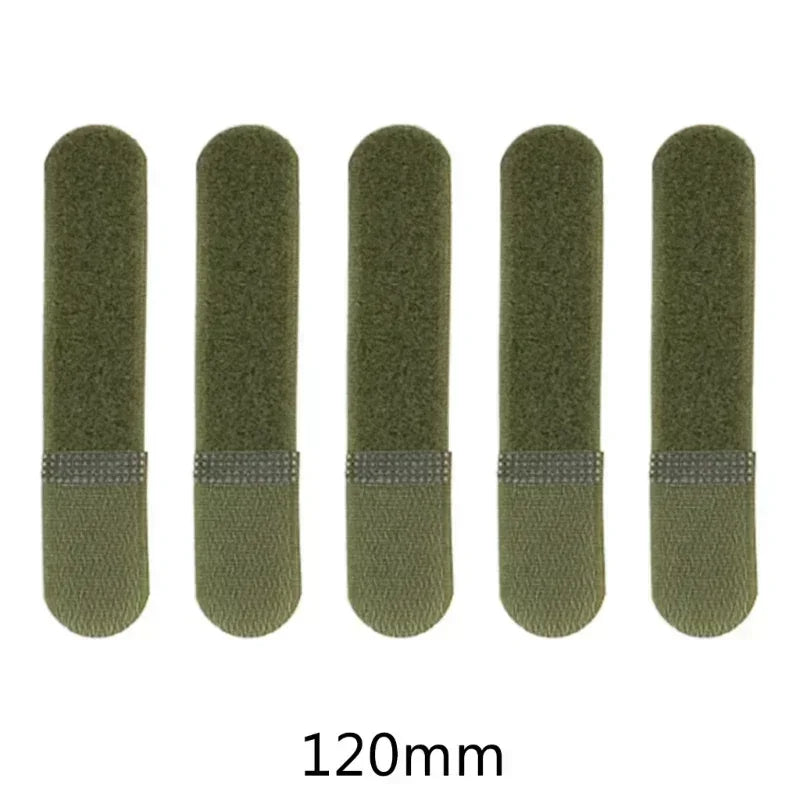 Tactical Nylon Straps Cable Ties Strap 5PCS Webbing Organizer Fix Hook Loop Grip Wrapping Cord Reusable Backpack Velcro Zip Ties