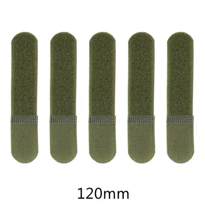 Tactical Nylon Straps Cable Ties Strap 5PCS Webbing Organizer Fix Hook Loop Grip Wrapping Cord Reusable Backpack Velcro Zip Ties