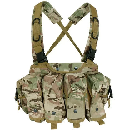 Molle Body Armor Vest Military Tactical Army Woodland Camouflage Chest Rig AK Combat Vest Magazine Carrier Airsoft Hunting Coat