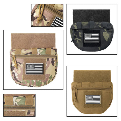 MOLLE Training Tool Bag Concealed Outdoor Tank Top Expansion Bag (Including US Flag)