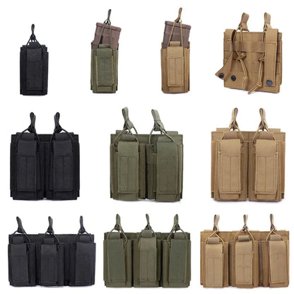 Molle Magazine Pouch Holder Open Top Single Double Triple Rifle Pistol Mag Carrier for M4 M16 AK AR M1911 9mm
