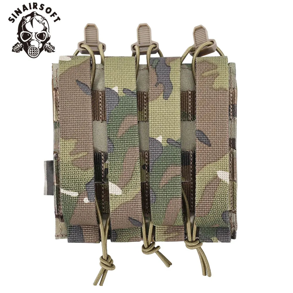 SINAIRSOFT Tactical MP5 MP7 Magazine Pouch With Elastic Retention Straps For Vest Chest Rig Accessories