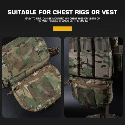 Tactical Chest Rig Drop Pouch FC JPC CPC LBT D3CR MK3 V5 Front Panel Airsoft Plate Carrier Vest Abdominal Storage Bag