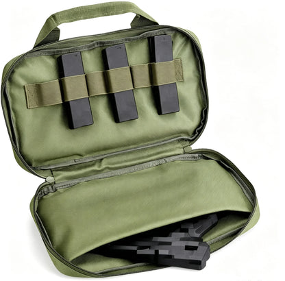 Outdoor sports pistol storage bag, magazine storage bag, pistol bag concealed carrying cushion holster with magazine storage slo