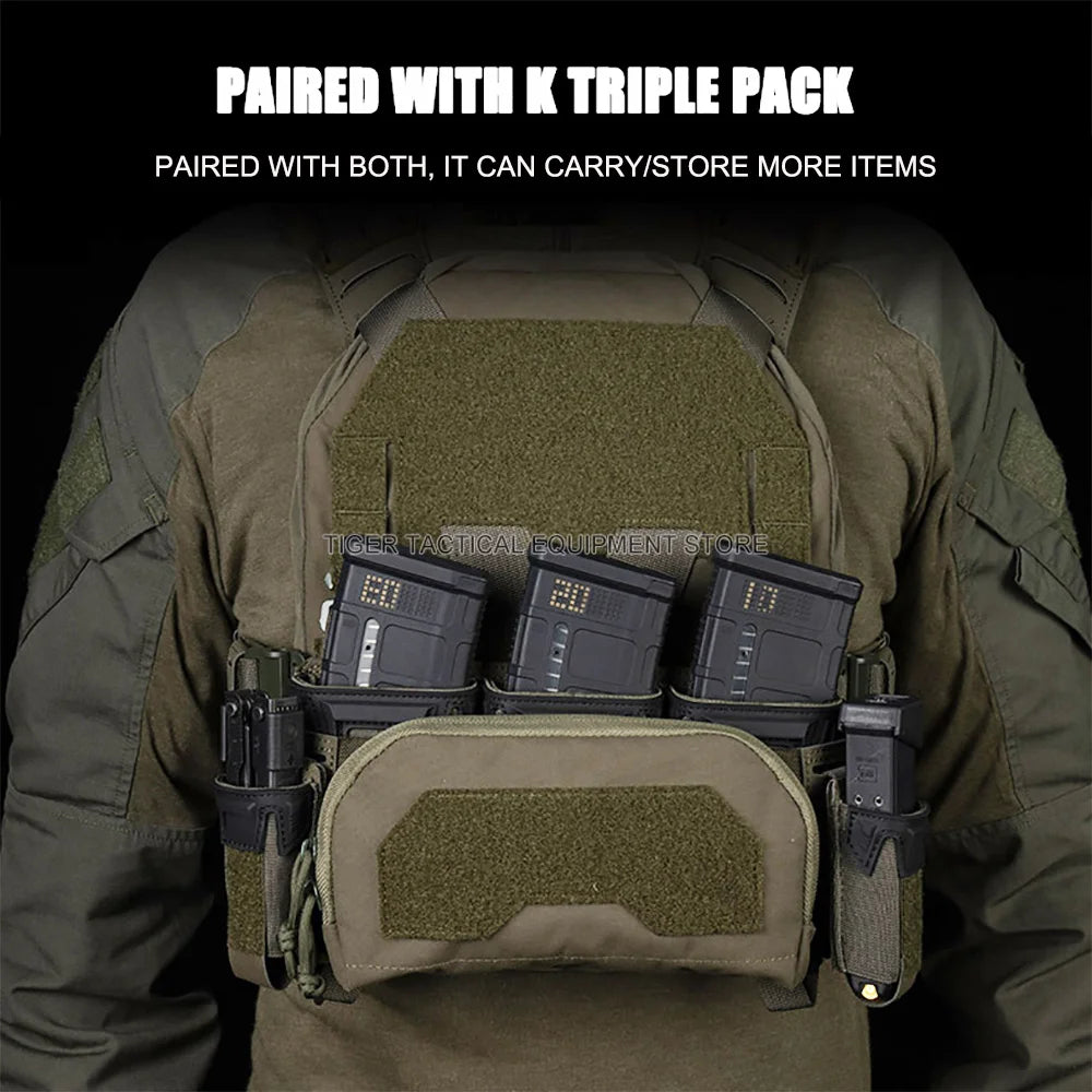 Tactical Multi-caliber Mag Pouch Placard 2nd Layer Admin Pouch Set MOLLE Quick Pull Airsoft Hunting Plate Carrier Front Panel