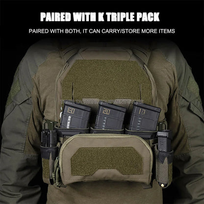 Tactical Multi-caliber Mag Pouch Placard 2nd Layer Admin Pouch Set MOLLE Quick Pull Airsoft Hunting Plate Carrier Front Panel