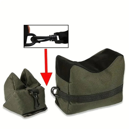 Tactical Gun Rest Bag Unfilled Sandbag Support Stand for Outdoor Shooting Front & Rear Gun Bag Airsoft Hunting Accessories
