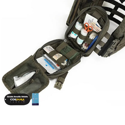 Emergency First Aid Kit Bag - Molle Medical Pouch for Hiking Hunting Outdoor Camping - Survival Waist Pocket Flagship Design