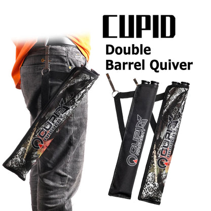 Double Tube Arrow Quiver Bag Portable Waist Hanging Archery Arrows Holder Pouch for Oudoor Hunting Accessories