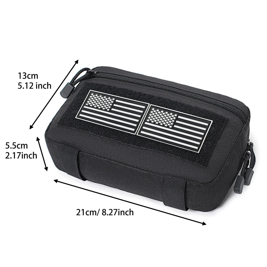 Outdoor Utility Waist Pouch Modular Attach Accessory Bag Multilayer Storage Pocket for Hiking Camping Travel