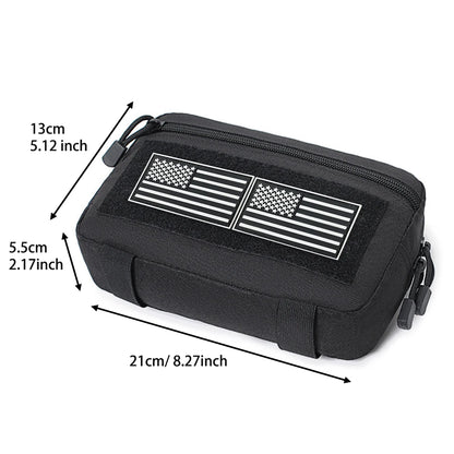 Outdoor Utility Waist Pouch Modular Attach Accessory Bag Multilayer Storage Pocket for Hiking Camping Travel