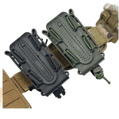 Hunting 9mm Magazine Pouch Molle Scorpion Fast Mag Quick Release AR15 Mag Holster Case Box with Molle Waist Belt Clip