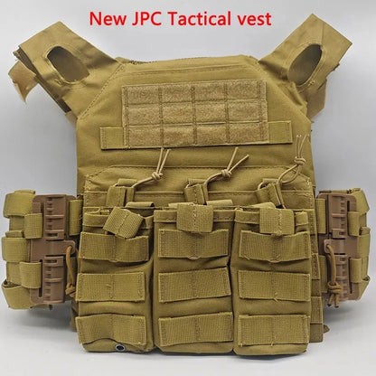 New Quick Release Buckle Tactical Vest JPC Triple Magazine Pouch Hunting Molle Plate Airsoft Accessory Carrier CS Game Vest Gear