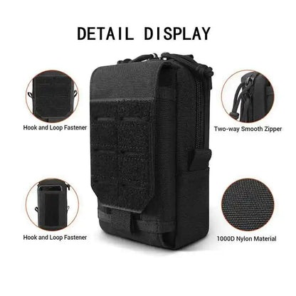 Molle Waist Pouch Outdoor Mobile Phone EDC Tactical Hunting Accessories Bag Vest Pack Cell Phone Working Tools Holder