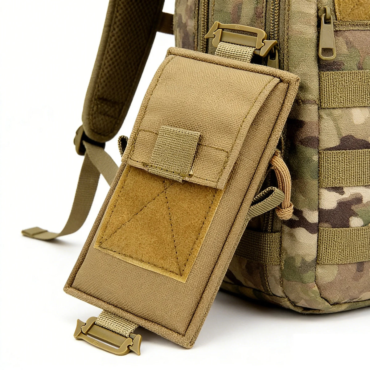 Portable MOLLE Tactical Shoulder Strap Bag Outdoor Emergency EDC Pouch Phone Pack for Sports Climbing Running Hunting