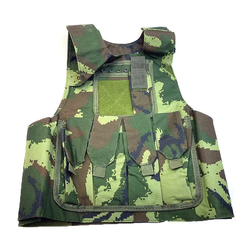 Kids Camouflage Vest Resistant Breathable Combat Vest With Multi Pocket Paintball Tactical Waistcoat CS Gear Sniper Uniform