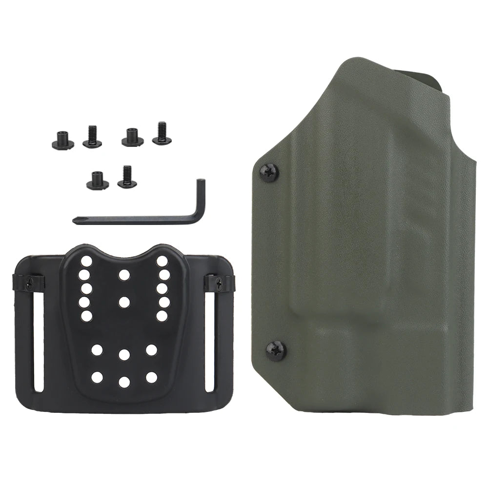 Tactical Kydex Holster for Glock 17/19/19X/22/23/34/35/45 Fit X300 Light QLS Quick Release Belt Clip Airsoft Hunting Accessories