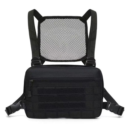 Outdoor Sports Chest Bag Motorcycle Bicycle Cycling Bag , Lightweight Molle Tactical Chest Bag for Running Hiking Fishing Travel
