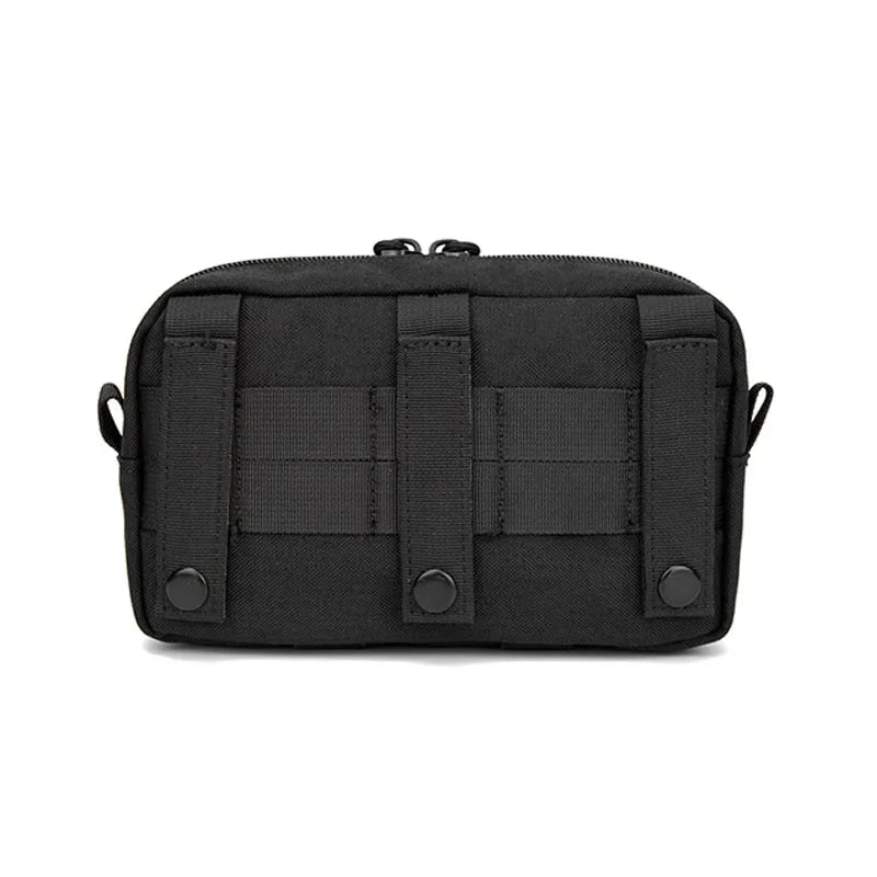 MOLLE Horizontal Admin Pouch EDC Utility Organizer Bag with Front Drawstring Pocket for Hiking Camping Travel