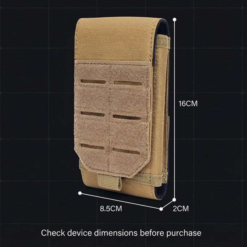 Tactical Laser Phone Pouch With Patche Molle Waist Pack Universal Accessories Pack EDC Hiking Hunting Camping Phone Bag