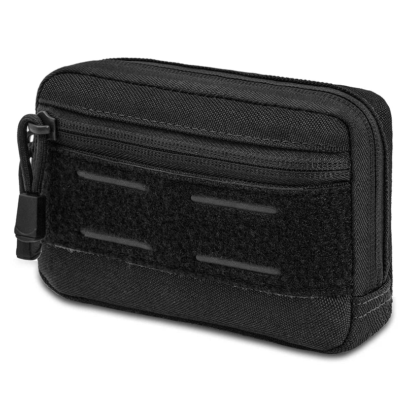 Unisex Tactical Waist Bag Small Molle Utility Pouches Multi-Purpose Horizontal Modular EDC Tools Bag Laser Cut Admin Belt Pouch