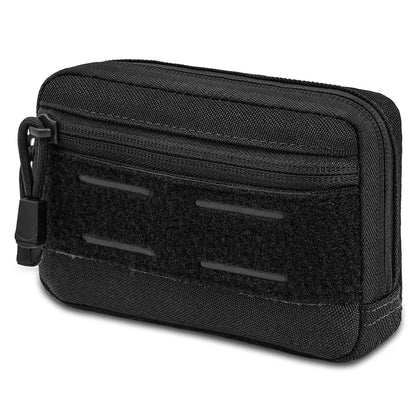 Unisex Tactical Waist Bag Small Molle Utility Pouches Multi-Purpose Horizontal Modular EDC Tools Bag Laser Cut Admin Belt Pouch