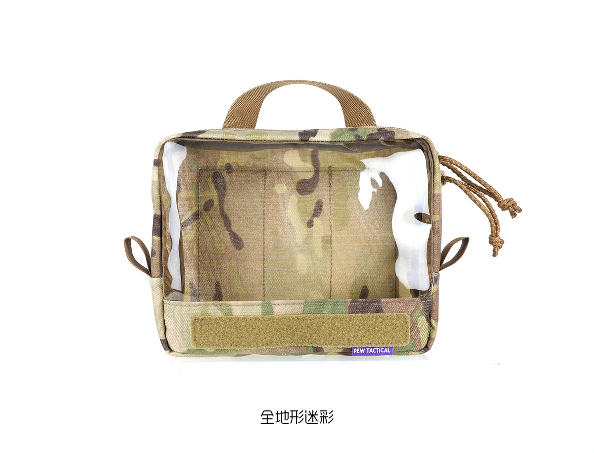 Visual Organizing And Storage Bag Made Of PET Material With Transparent Window Back Hook