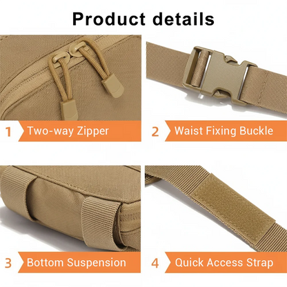 Tactical Pistol Gun Storage Bag Waist Fanny Pack Concealed Carry Anti-Theft Hidden Gun Holster Bag EDC Tool Pouch for Hunting