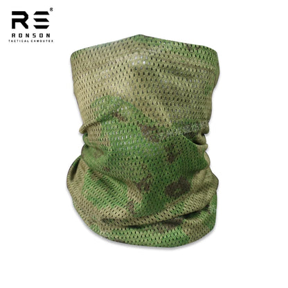 Tactical Camouflage Lightweight Mesh Fabric Sunscreen Mask Scarf Outdoor Sports Breathable Riding Sun Protection Quick Dry