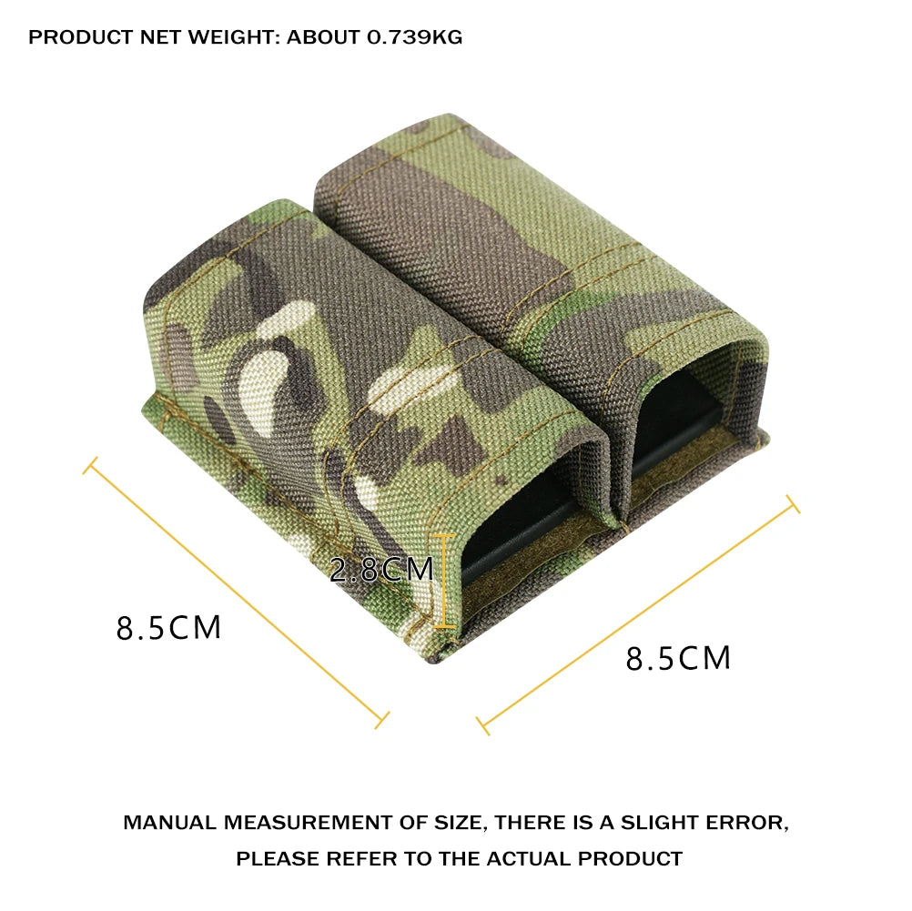 FAST 9MM Pistol Single/Double Magazine Pouch MOLLE Mag Pouch with Quick Release Kydex Insert for  M9 P226 HK USP