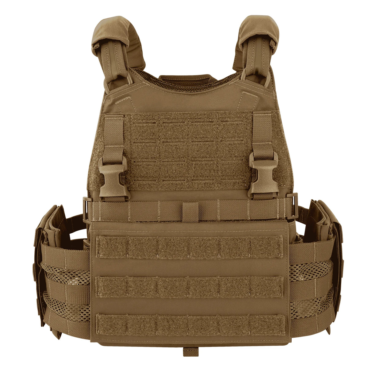 KRYDEX Tactical Modular Men's Vest MOLLE Heavy Duty SCARAB Plate Carrier Vest With Side Pouch For Airsoft Paintball Hunting