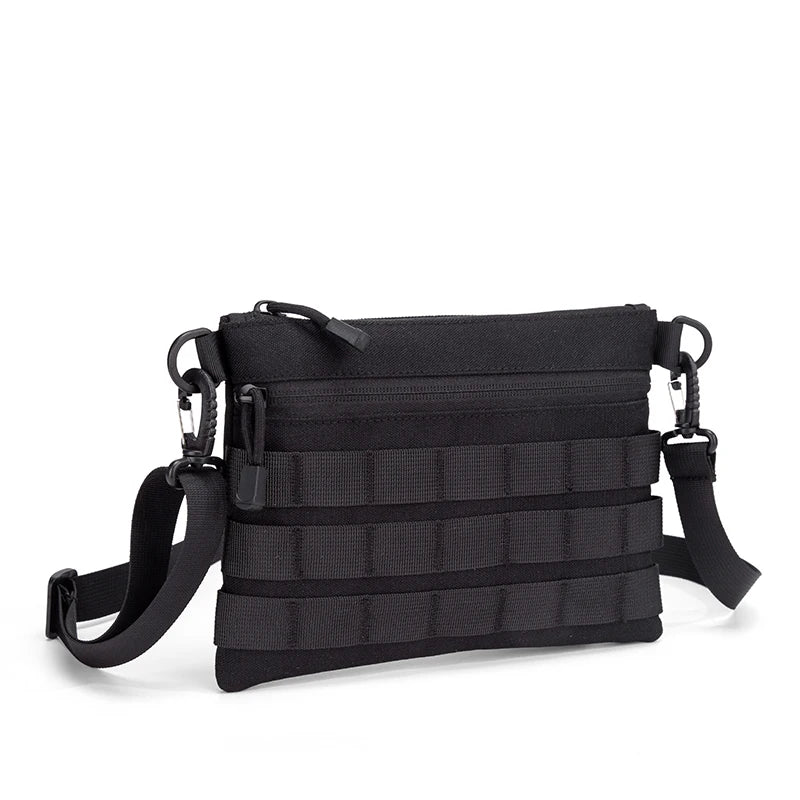 Tactical MOLLE Crossbody Bag Portable 600D Nylon Water Resistant EDC Shoulder Bag for Daily Commute Outdoor Hiking