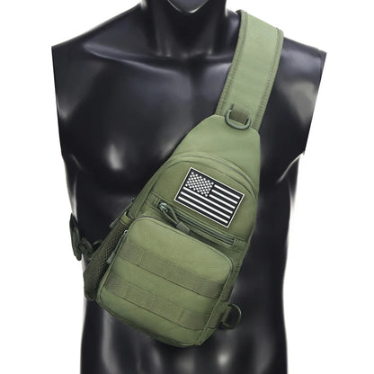 Multi functional daily commuting travel crossbody bag, chest bag, small shoulder bag with multiple pockets